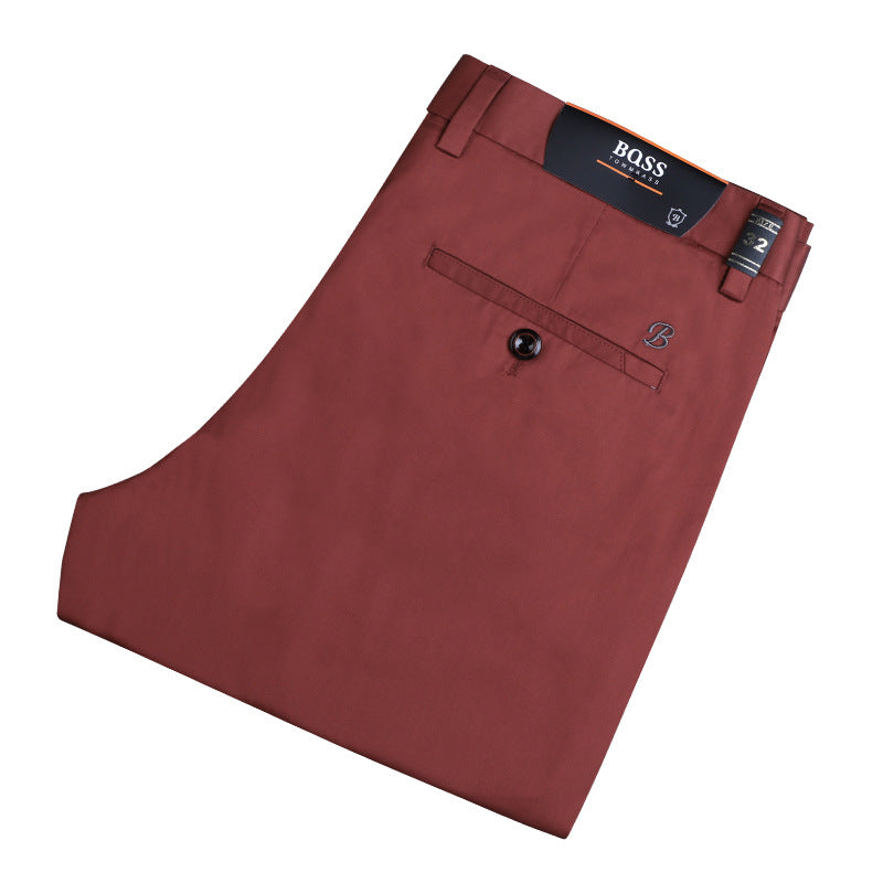 Men's High-end Loose Straight Ice Silk Breathable Business Casual Pants