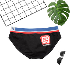 Men's Cotton Printed Comfortable Breathable Low Rise Briefs