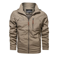 Men's New Solid Color Casual Windproof and Waterproof Jacket
