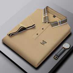 New short-sleeved silk lapel POLO