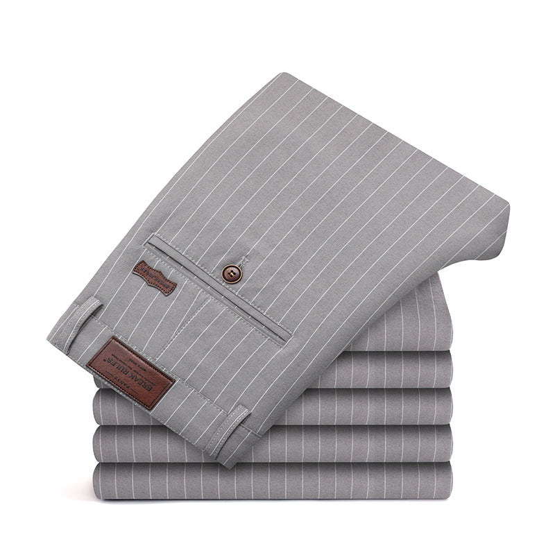 Men's Striped Fashion Slim Straight Casual Pants