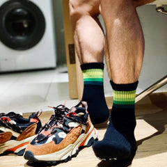Rainbow Striped Sweat-wicking Sports Socks