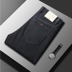 Men's Plus Velvet Casual Straight Corduroy Pants