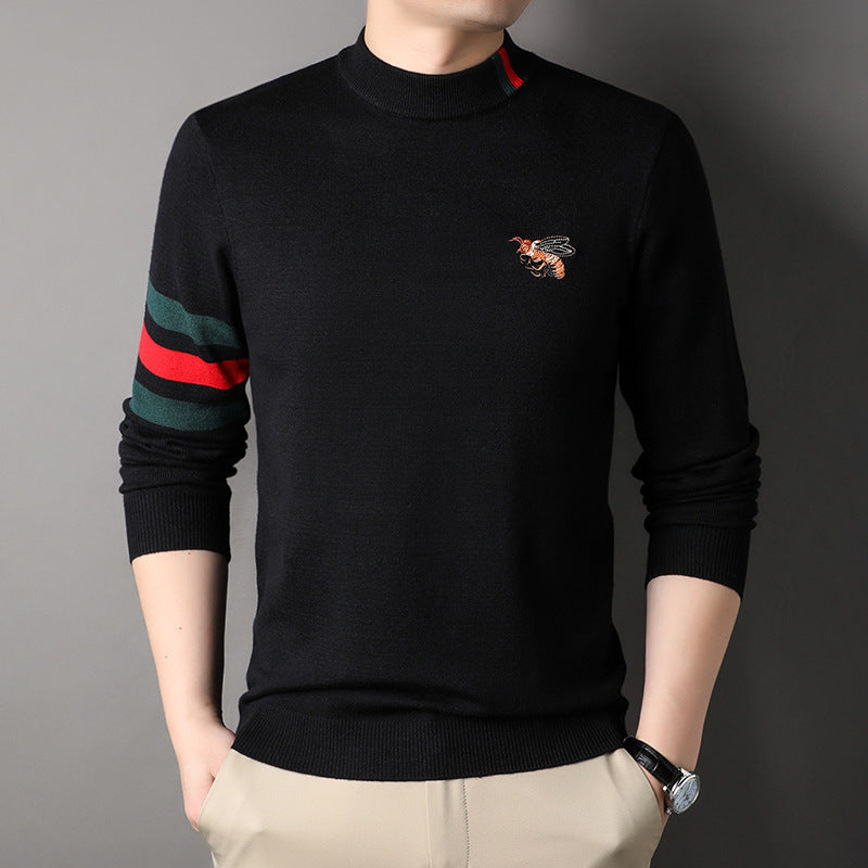 Autumn and winter half turtleneck thick sweater