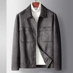 Men's New Suede Casual Leather Jacket