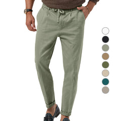 Men's Trendy Business Casual Large Size Straight Solid Color Trousers