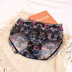 Breathable Mesh Lace Plus Size Briefs