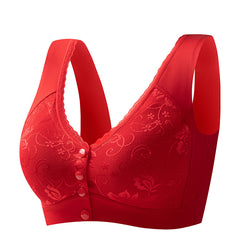 Front button no wire bra
