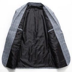 Men's Stylish Plaid Non-iron Casual Blazer