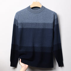 2024 New Contrast Striped Pure Wool Sweater