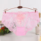 Sexy Lace Mesh Rose Embroidery Breathable Briefs