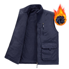 Men's High-end Double-sided Polar Fleece Waterproof Warm Vest