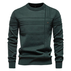 Men's Round Neck High Quality Fashion Solid Color Sweater