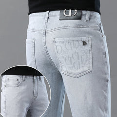 Men's Slim Breathable Ice Silk Jeans