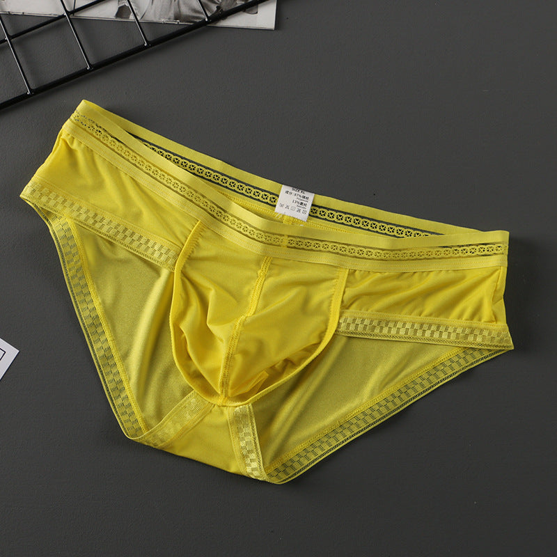 Men's Ice Silk Transparent Briefs