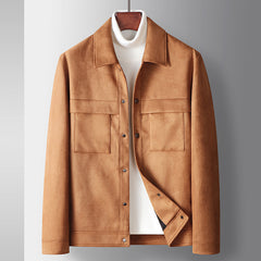 Men's New Suede Casual Leather Jacket