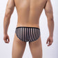 Men's mesh personalized color matching striped briefs