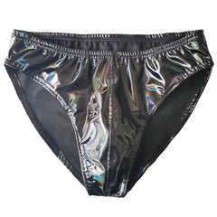 Men's Glossy PU Butt Lifting Briefs