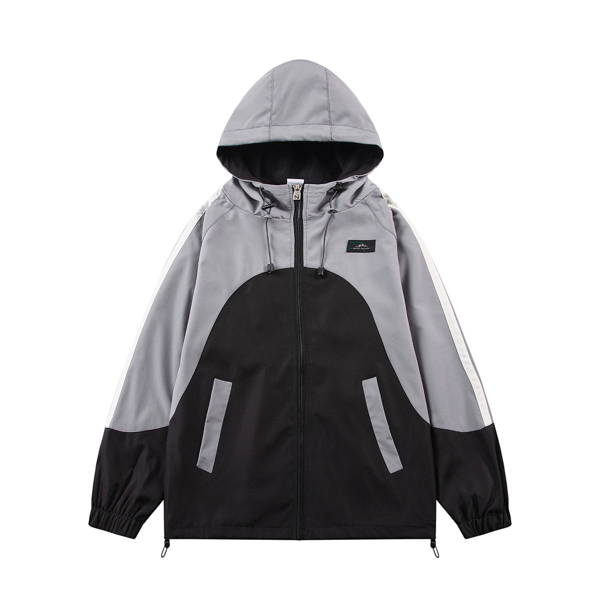 2023 New Contrast Color Outdoor Hooded Jacket