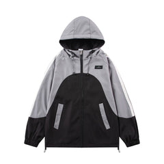 2023 New Contrast Color Outdoor Hooded Jacket