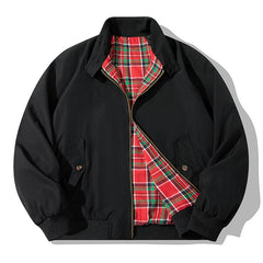 Men's Casual Stand Collar Motorcycle Windbreaker Jacket