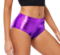 Metallic High Waist Hip Lift Shiny Sexy Shorts