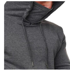 Men's Long Sleeve Fleece Mask Hoodie