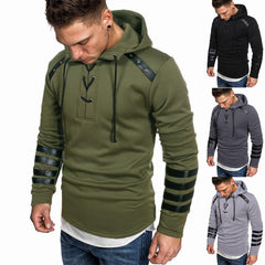 Men's Leather Casual Fashion Sweatshirt