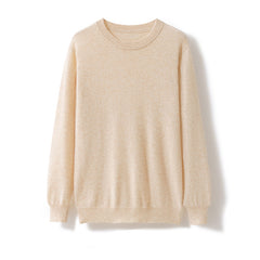 Winter New Men's Pure Wool Warm Simple Round Neck Casual Versatile High-end Knitted Sweater