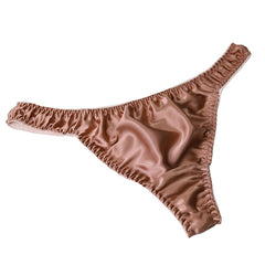 100% Mulberry Silk Low Waist Sexy Breathable Thong