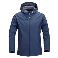 Men's Casual Outdoor Windproof and Rainproof Hooded Jacket