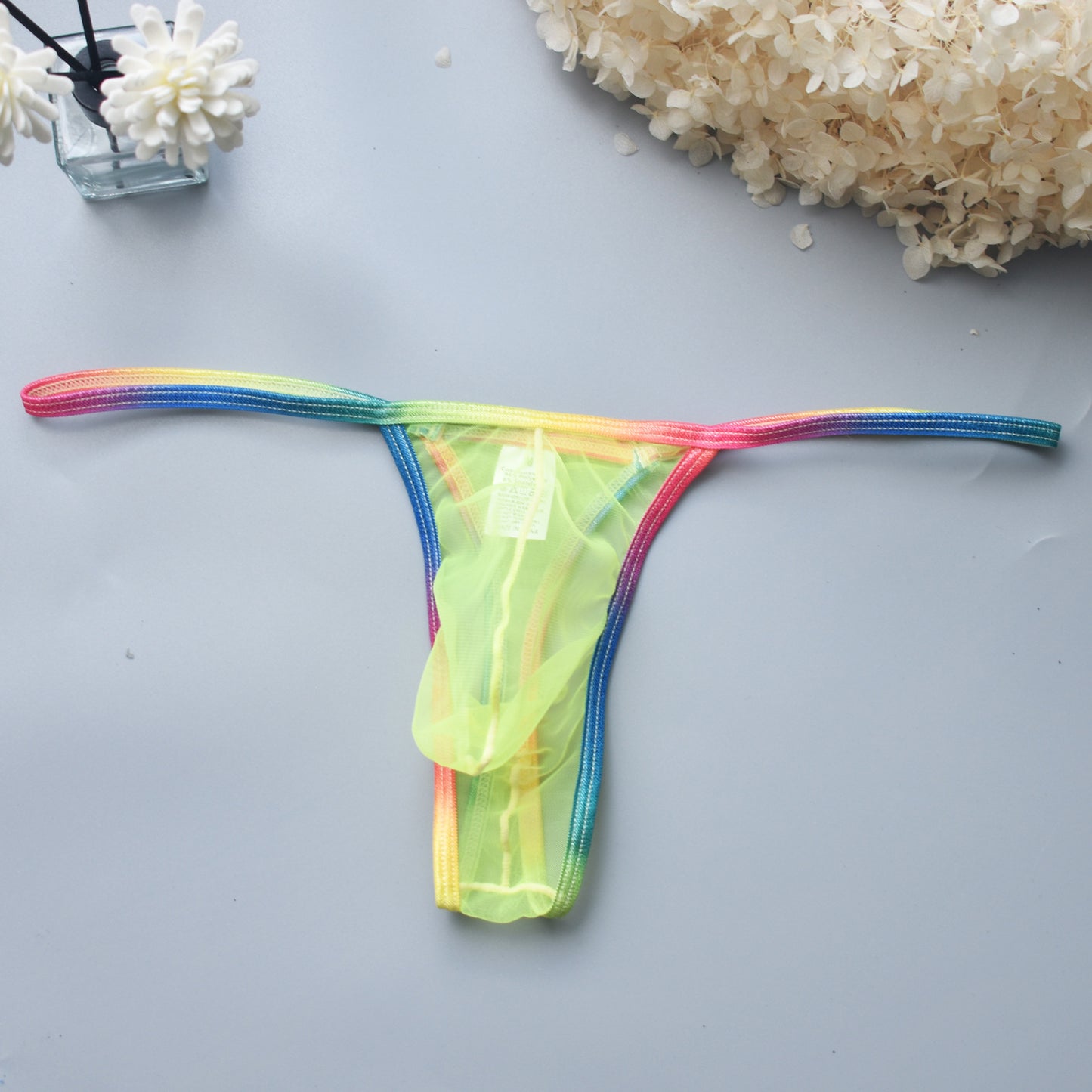 Men's Sexy Low Waist Transparent High Elastic Thong