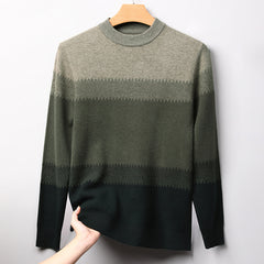 2024 New Contrast Striped Pure Wool Sweater
