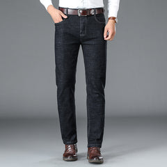 Men's Loose Elastic Comfortable Business Casual Jeans