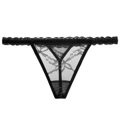 Lace and Mesh Transparent Sexy Thong