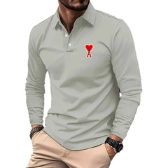 Men's Stylish Printed Lapel Polo Shirt