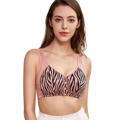 New Plus Size Ladies Printed Steel Rim Bra
