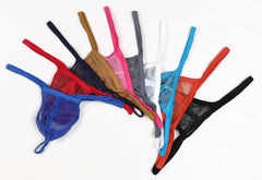 Men's See-through Mesh Pouch Low-rise Thong