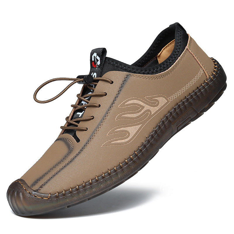Soft and comfortable casual slip-on trendy versatile leather shoes