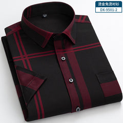 Men's Bronzing Elastic Wrinkle-free Casual Business Shirt