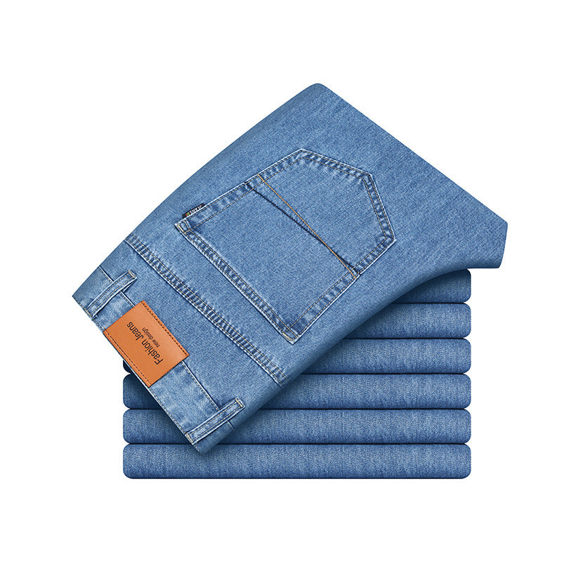 Men's New Pure Cotton Business Loose Casual Jeans