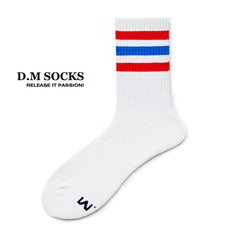 Rainbow Striped Sweat-wicking Sports Socks