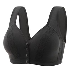 Plus Size Thin Front Button Full Cup Bra