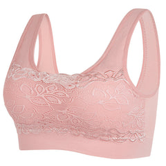 Unwired Push Up Lace Plus Size Sleep Bra Sports Bra