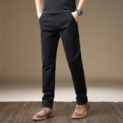 Men's New Loose Straight Cotton High-end Simple Casual Pants