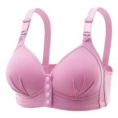 New Plus Size Front Button Wireless Bra