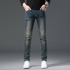 New high-end color printed casual jeans
