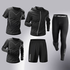 Men's Quick-drying High-elastic Running Training Sports Suit