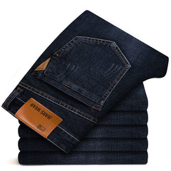 2024 New Men's Large Size Loose Straight Stretch Jeans
