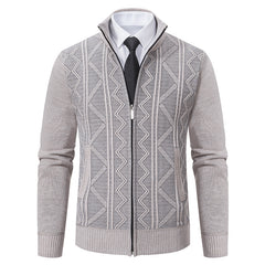 Men's Stand Collar Knitted Sweater